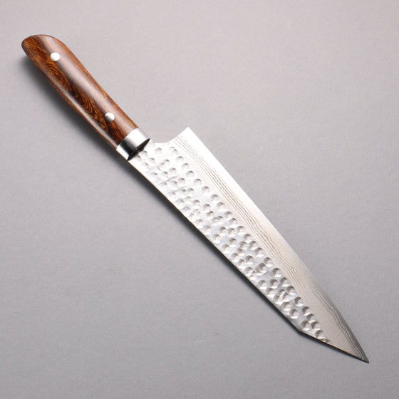 Takeshi Saji SRS13 Damascus Hammered(Maru) Kiritsuke Gyuto  210mm Ironwood Handle - Seisuke Knife