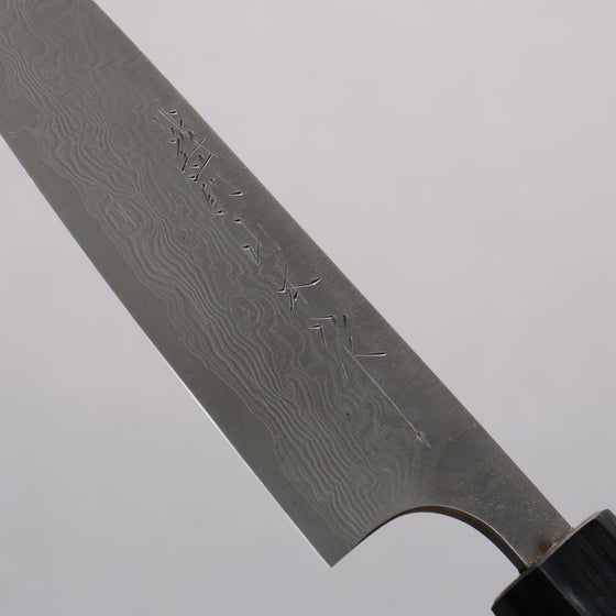 Nao Yamamoto SG2 Damascus Migaki Finished Petty-Utility  120mm Rosewood (Ferrule: Black Pakka Wood) Handle - Seisuke Knife