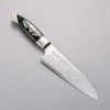 Kajin ZDP189 Damascus Migaki Finished Santoku  165mm Abalone Inlay Handle - Seisuke Knife