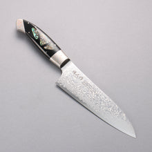  Kajin ZDP189 Damascus Migaki Finished Santoku  165mm Abalone Inlay Handle - Seisuke Knife