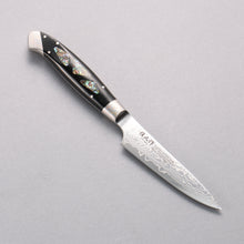  Kajin ZDP189 Damascus Migaki Finished Petty-Utility  95mm Abalone Inlay Handle - Seisuke Knife