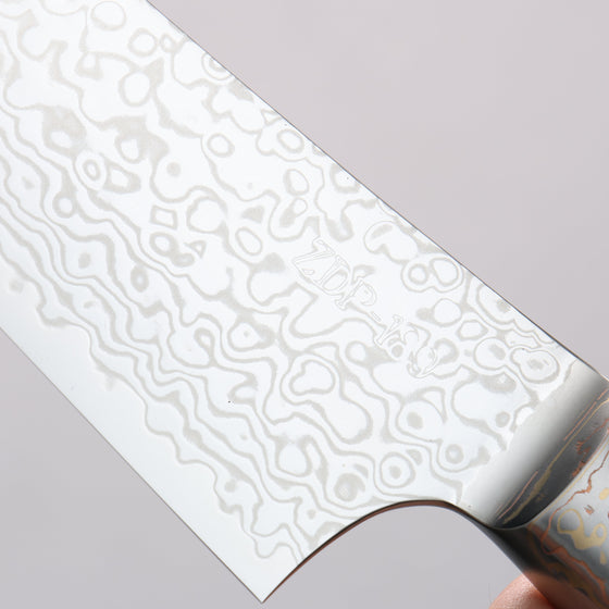 Kajin ZDP189 Damascus Migaki Finished Bunka  165mm Abalone Inlay Handle - Seisuke Knife