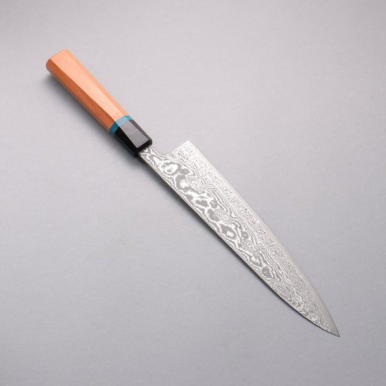 Ryusen Bonten Unryu Kai VG10 63 Layer Damascus Gyuto  240mm Chinese Quince Handle - Seisuke Knife