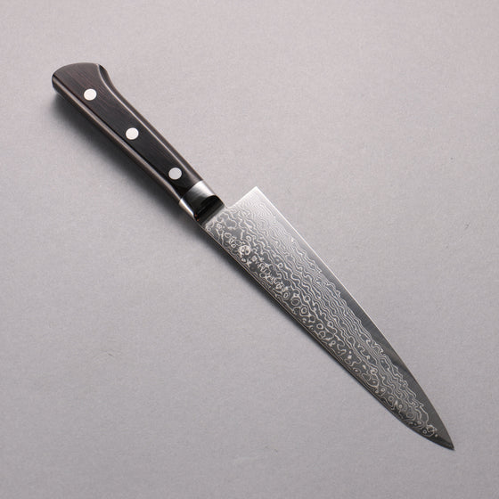 Ryusen Bonten Unryu VG10 63 Layer Damascus Gyuto  150mm Black Pakka wood Handle - Seisuke Knife