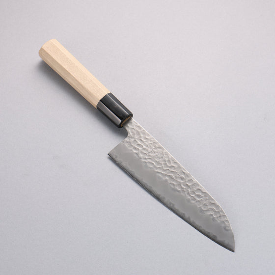 Oul Blue Super Hammered Santoku  165mm Magnolia Handle - Seisuke Knife