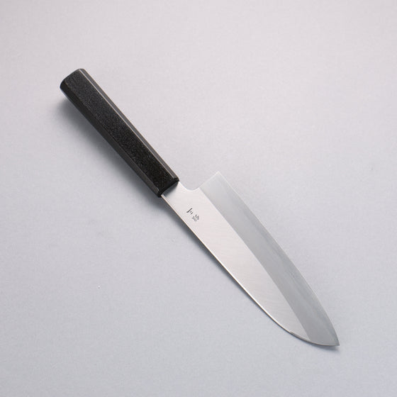 Kagekiyo Silver Steel No.3 Santoku  180mm Black Lacquered (Magnolia) Handle - Seisuke Knife