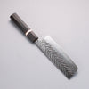 Yoshimi Kato SPG STRIX Hammered (V) Nakiri  165mm Ebony Wood(With White Ring) Handle - Seisuke Knife - Slide 2