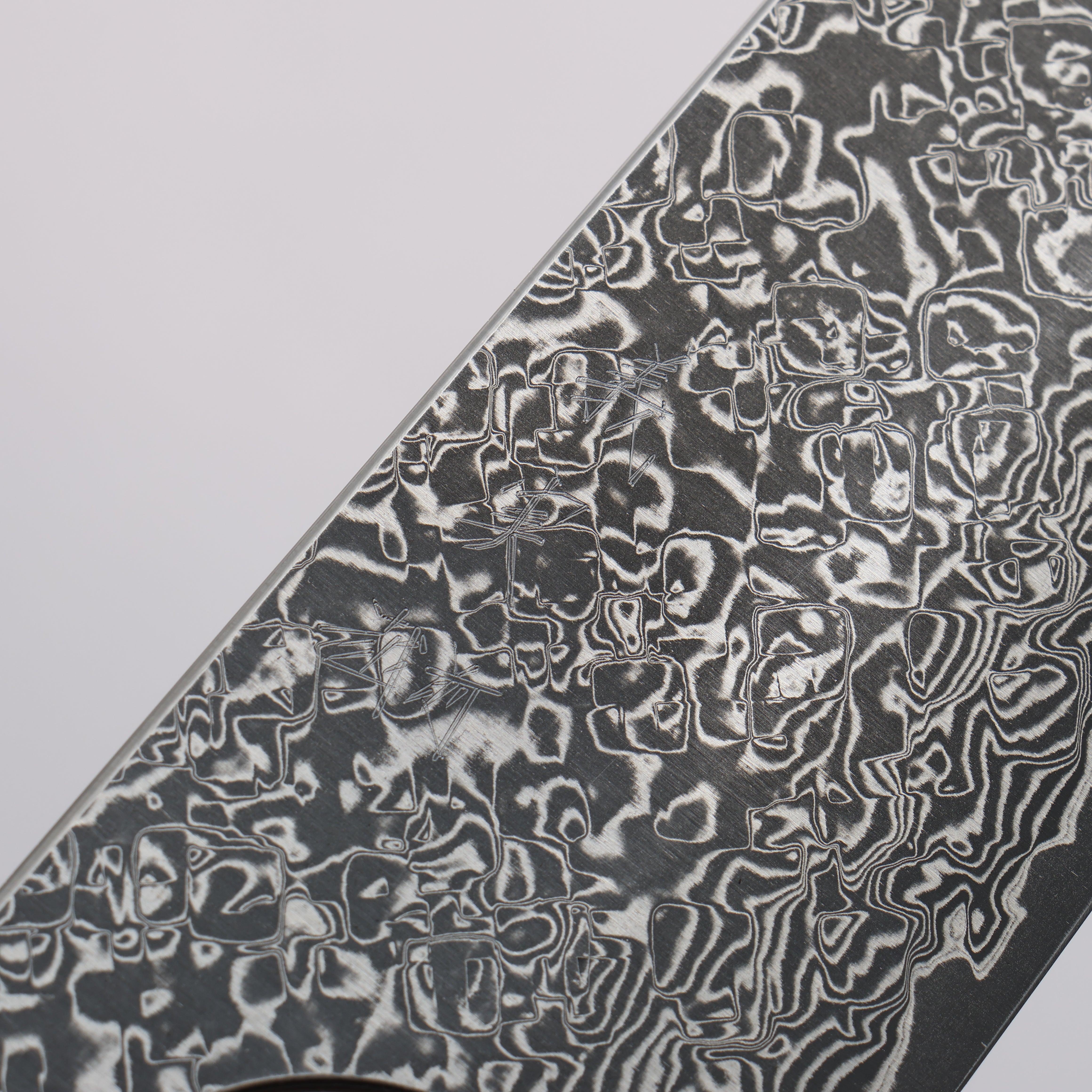 Yoshimi Kato VG10 Black Damascus Bunka  170mm Chinese Quince Burl (Ferrule: Ebony) Handle - Seisuke Knife