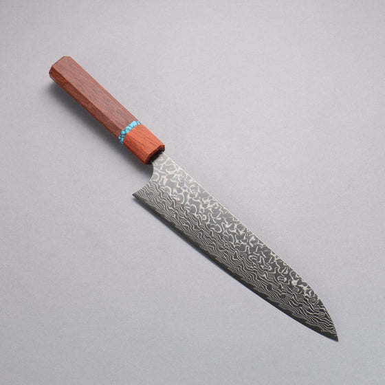 Yoshimi Kato SG2 Damascus Migaki Finished Gyuto  210mm Rosewood (Turquoise Ring) Handle - Seisuke Knife