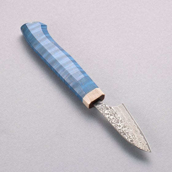 Yoshimi Kato VG10 Black Damascus Paring  55mm Western style (blue) Handle - Seisuke Knife