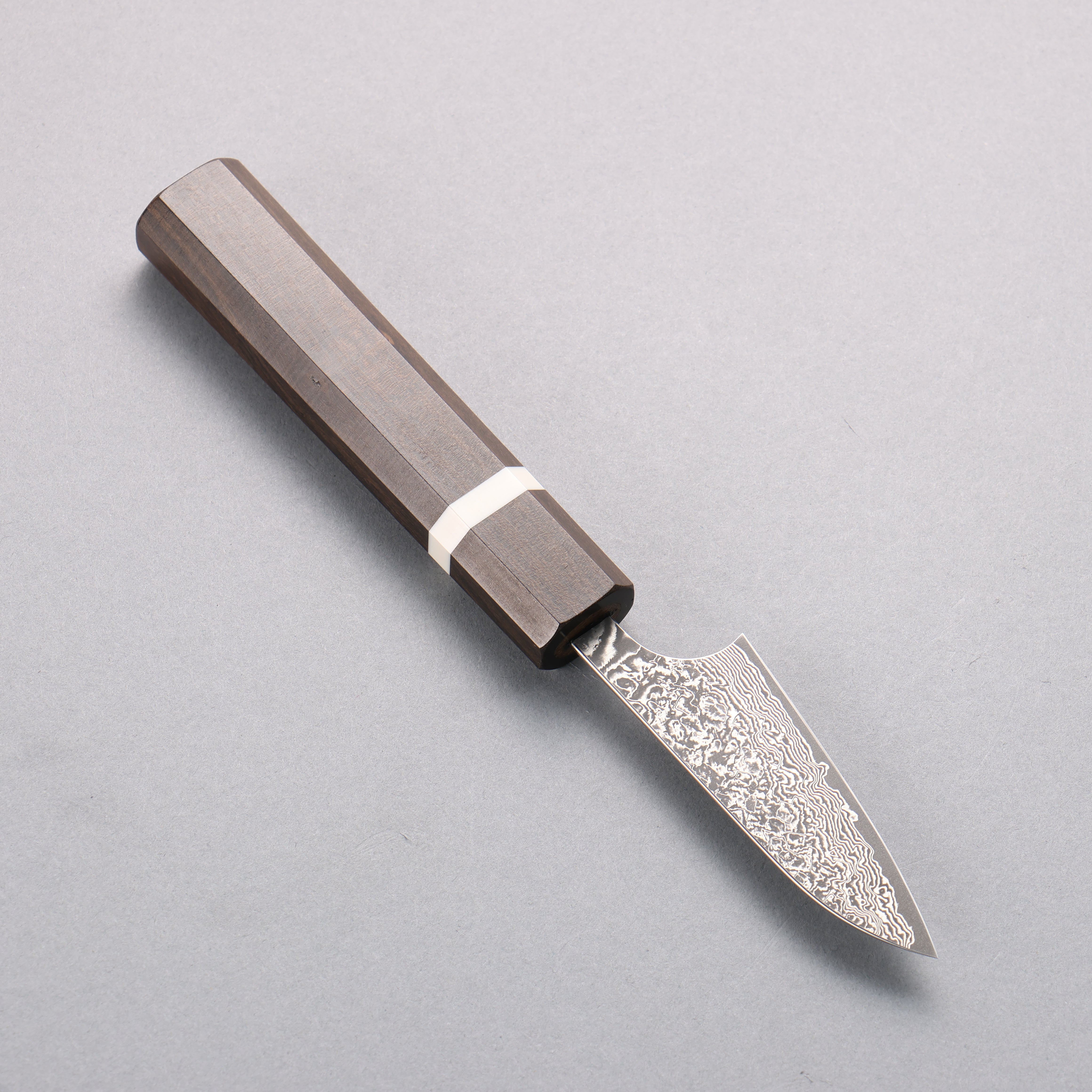 Yoshimi Kato VG10 Black Damascus Paring 65mm Sandalwood & White Ring Handle - Seisuke Knife