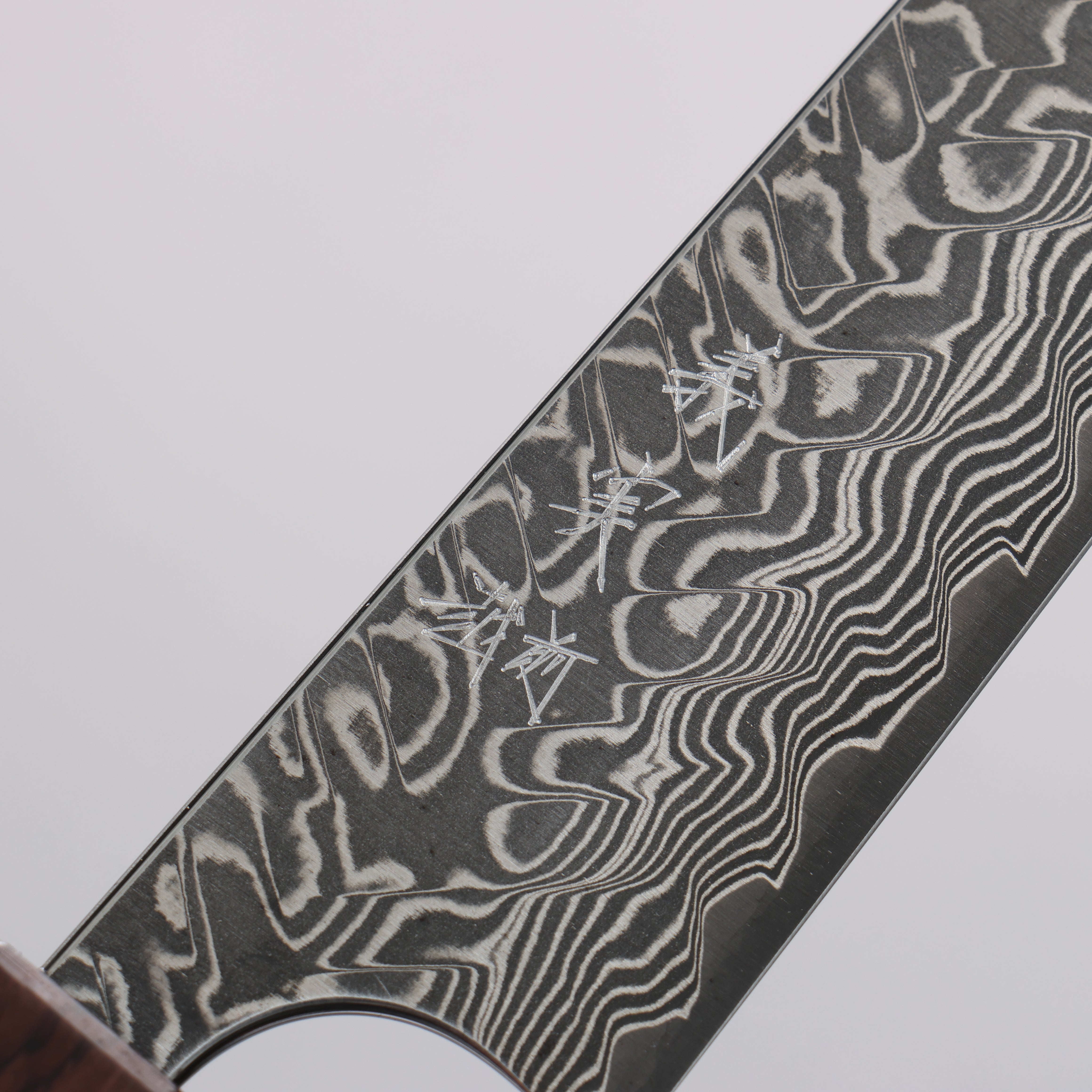 Yoshimi Kato SG2 Black Damascus Petty-Utility  150mm Rosewood (Red Turquoise Ring) Handle - Seisuke Knife
