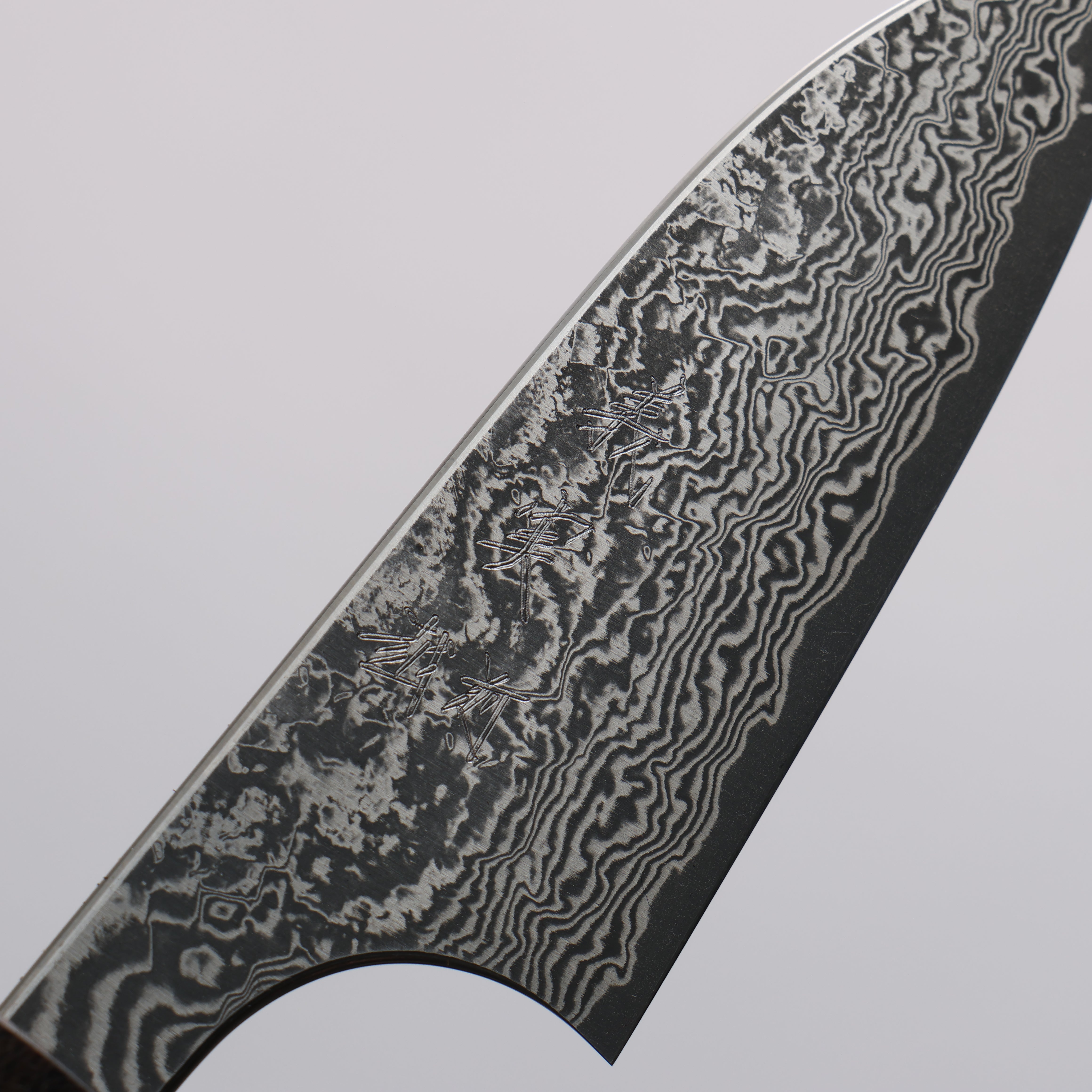 Yoshimi Kato VG10 Black Damascus Paring 60mm Sandalwood & White Ring Handle - Seisuke Knife