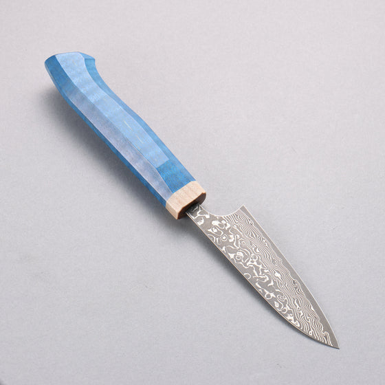 Yoshimi Kato VG10 Black Damascus Paring  90mm Western style (blue) Handle - Seisuke Knife