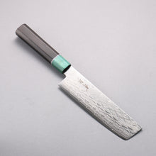  Seisuke AUS10 Mirror Crossed Usuba  160mm Rosewood (ferrule: Green Pakka wood) Handle - Seisuke Knife