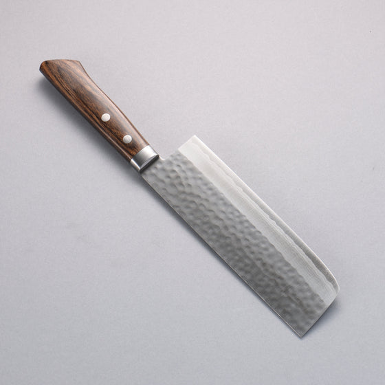 Kunihira Sairyu VG10 Damascus Nakiri 165mm Scotch Pakkawood Handle - Seisuke Knife