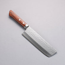  Kunihira Sairyu VG10 Damascus Nakiri 165mm Mahogany Pakkawood Handle - Seisuke Knife