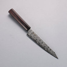  Seisuke AUS10 Mirror Crossed Kiritsuke Petty-Utility 150mm Rosewood & Black Pakkawood Handle - Seisuke Knife