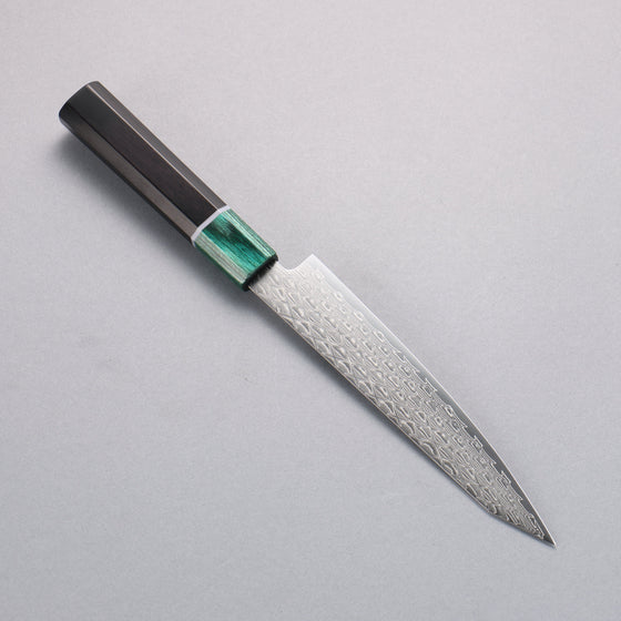 Seisuke AUS10 Mirror Crossed Petty-Utility  150mm Rosewood (ferrule: Green Pakka wood) Handle - Seisuke Knife