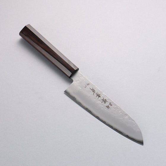 Sakai Takayuki VG10 Nashiji Santoku  170mm Ebony Wood Handle - Seisuke Knife