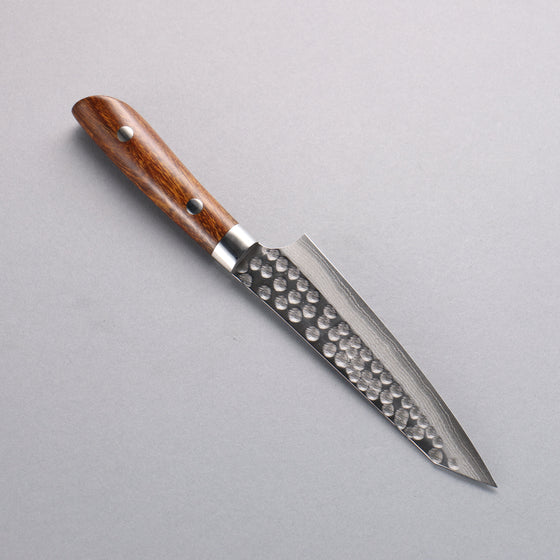 Takeshi Saji SRS13 Hammered(Maru) Kiritsuke Petty-Utility  130mm Ironwood Handle - Seisuke Knife