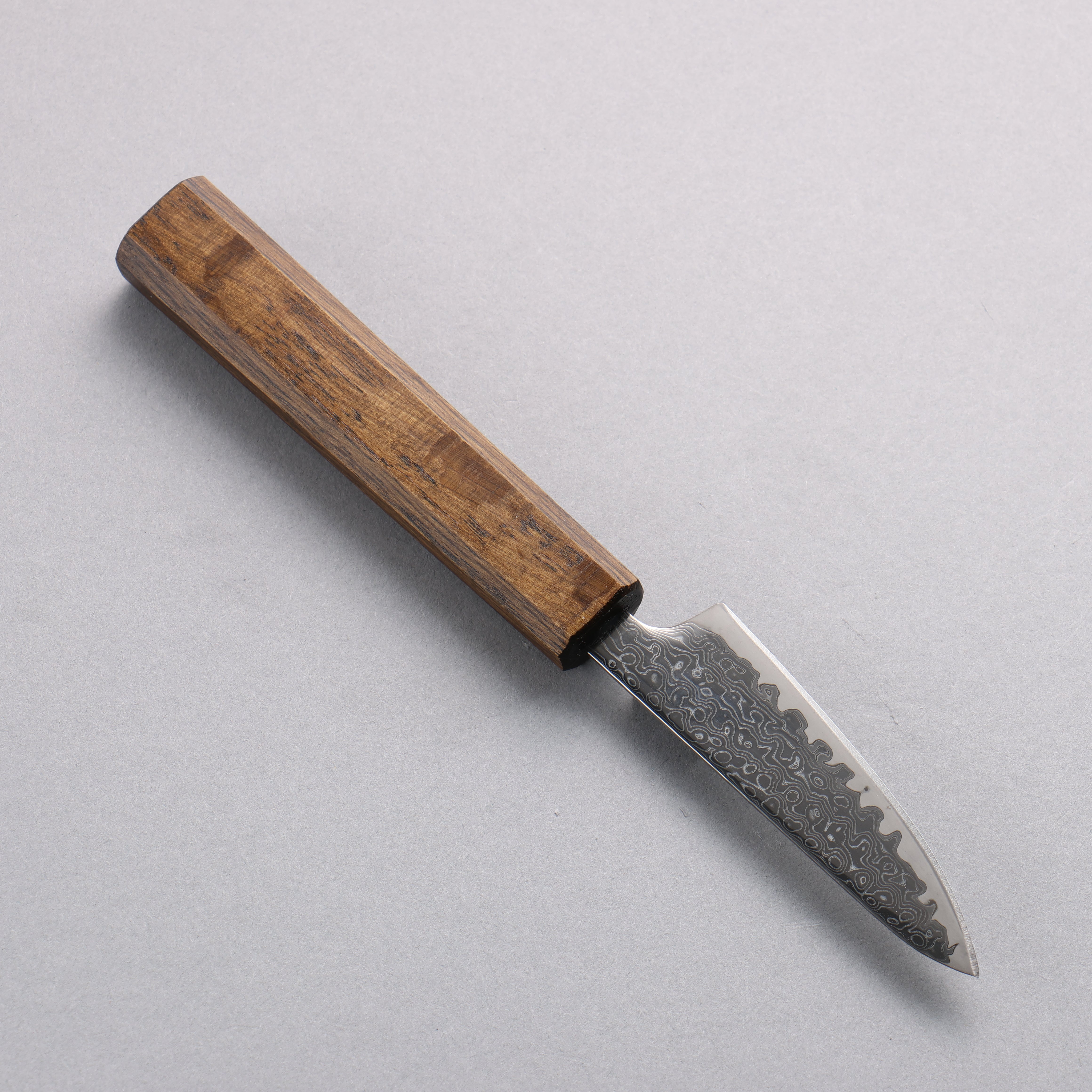 Seisuke VG10 Mirrored Damascus Paring 80mm Oak Handle - Seisuke Knife