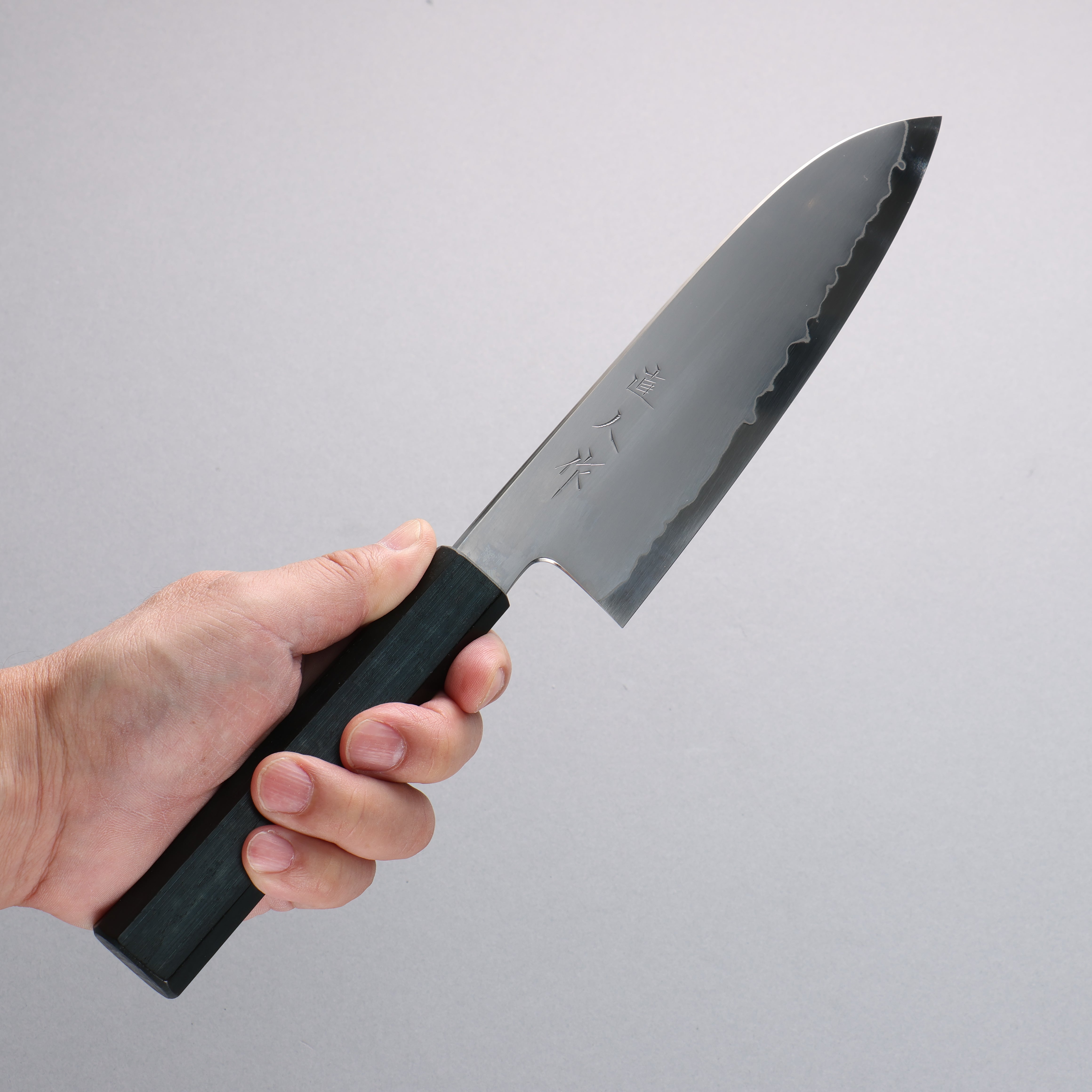 Naohito Myojin SG2 Kasumitogi Santoku 170mm Indigo Dyed Oak Handle - Seisuke Knife