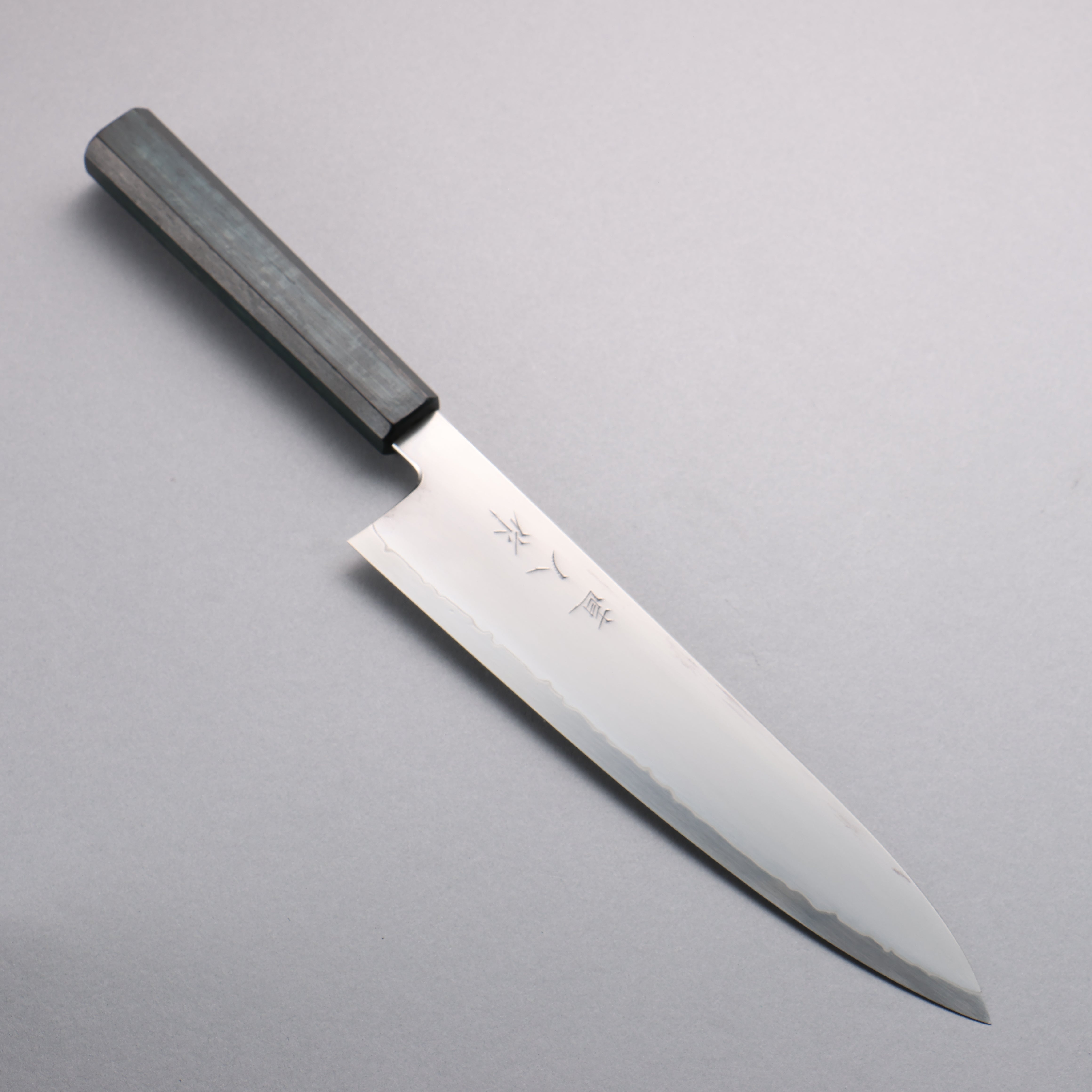 Naohito Myojin SG2 Kasumitogi Gyuto 240mm Indigo Dyed Oak Handle