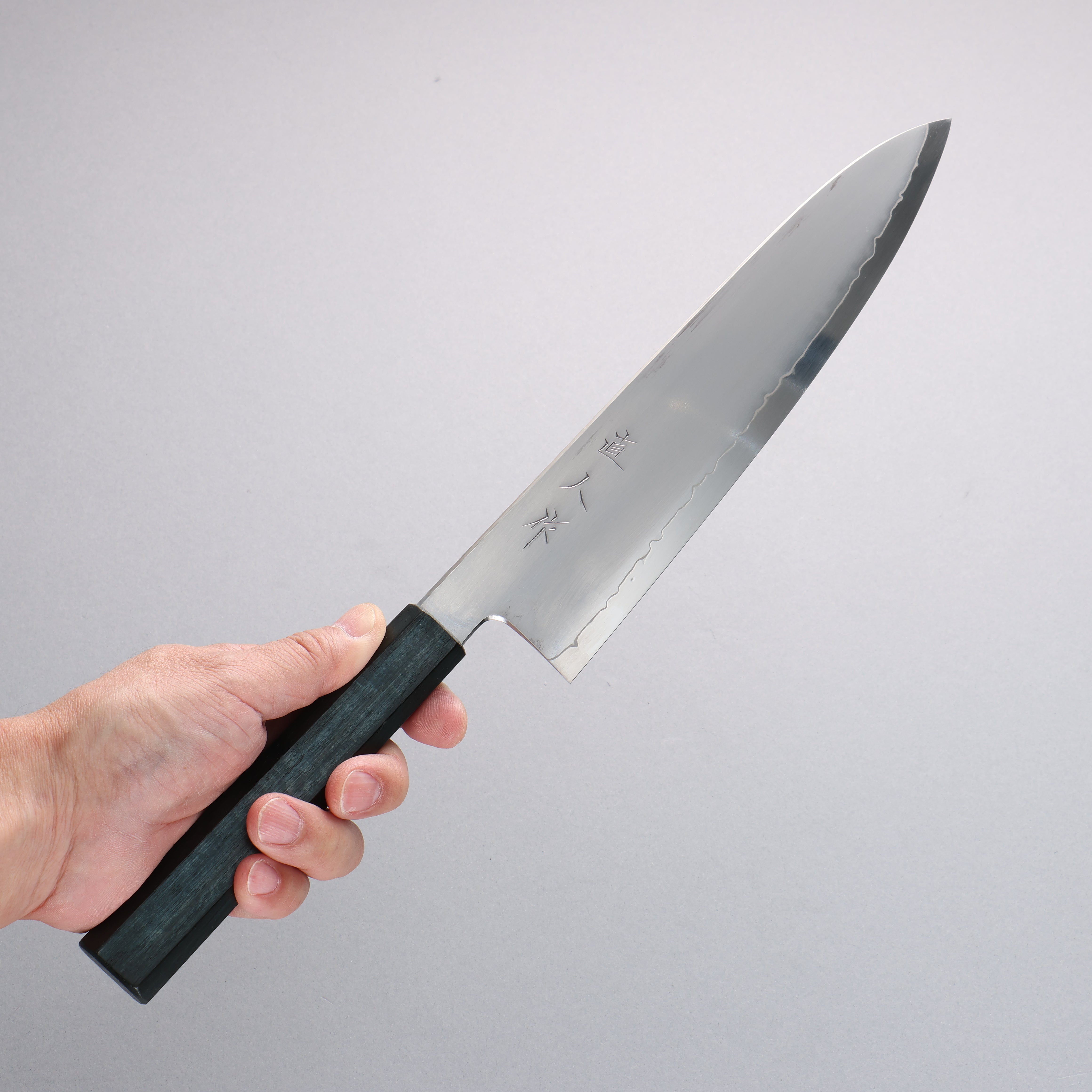 Naohito Naohito Myojin SG2 Kasumitogi Gyuto 240mm Indigo Dyed Oak Handle
