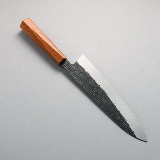 Isamitsu Abe White Steel No.1 Hammered Gyuto 240mm Pentagonal Japanese Elm Handle - Seisuke Knife