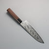 Seisuke AUS10 Mirror Crossed Santoku  180mm Rosewood (Ferrule: Black Pakka Wood) Handle - Seisuke Knife