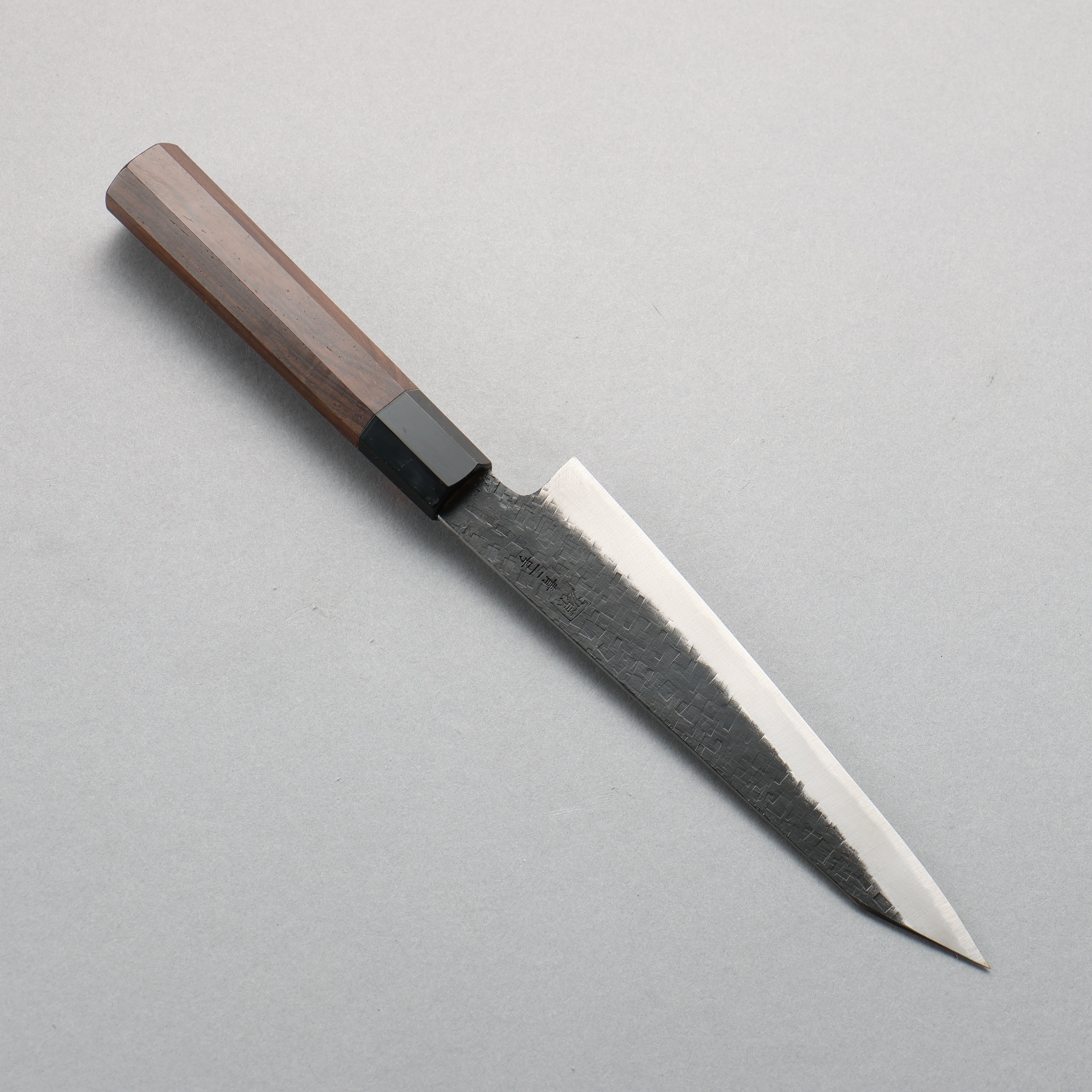 Shigeki Tanaka TEKKA Blue Steel No.2 Kurouchi Square-Hammered Kiritsuke Petty-Utility 150mm Walnut Handle - Seisuke Knife