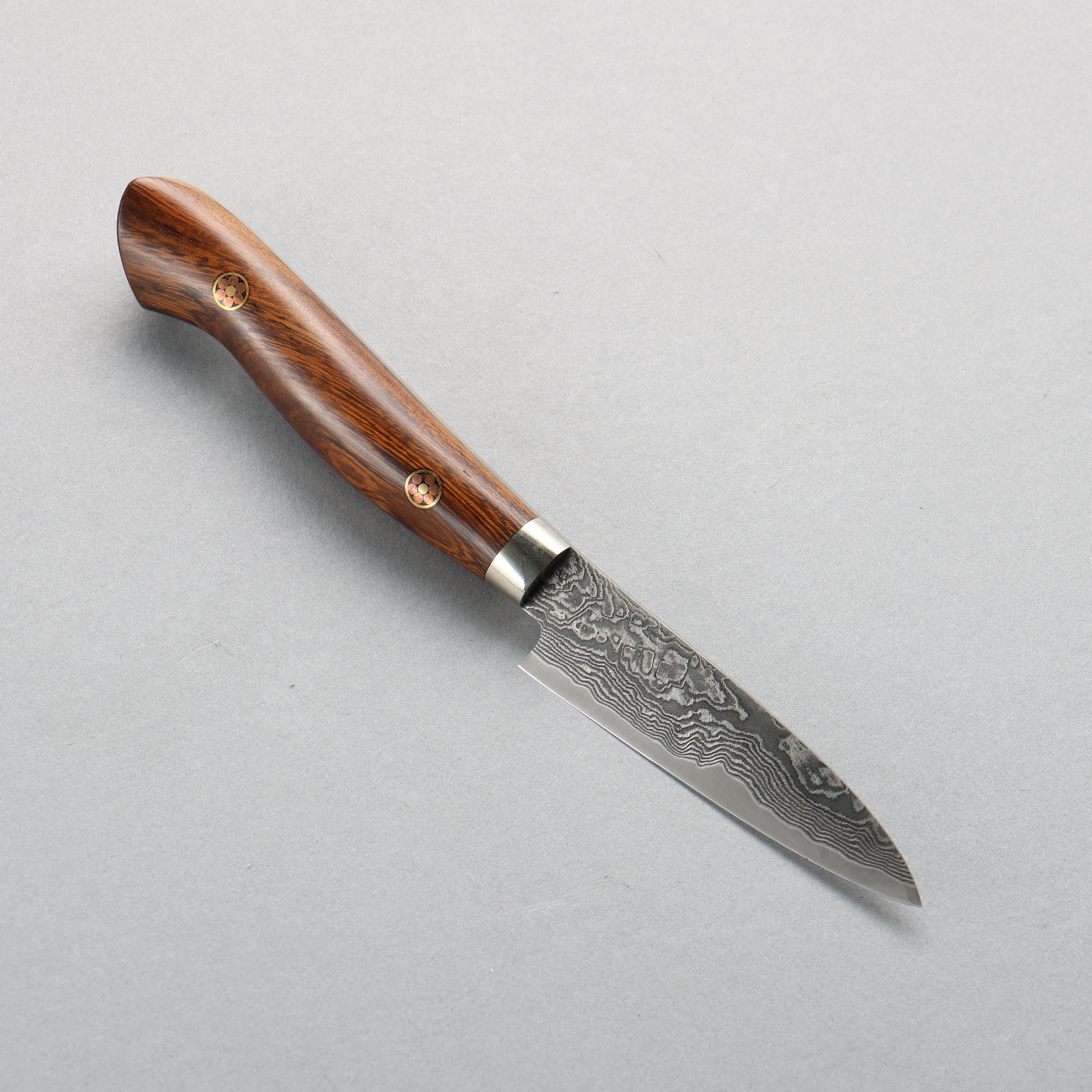 Shigeki Tanaka Non-Engraving SG2 Damascus Paring 95mm Ironwood Handle - Seisuke Knife