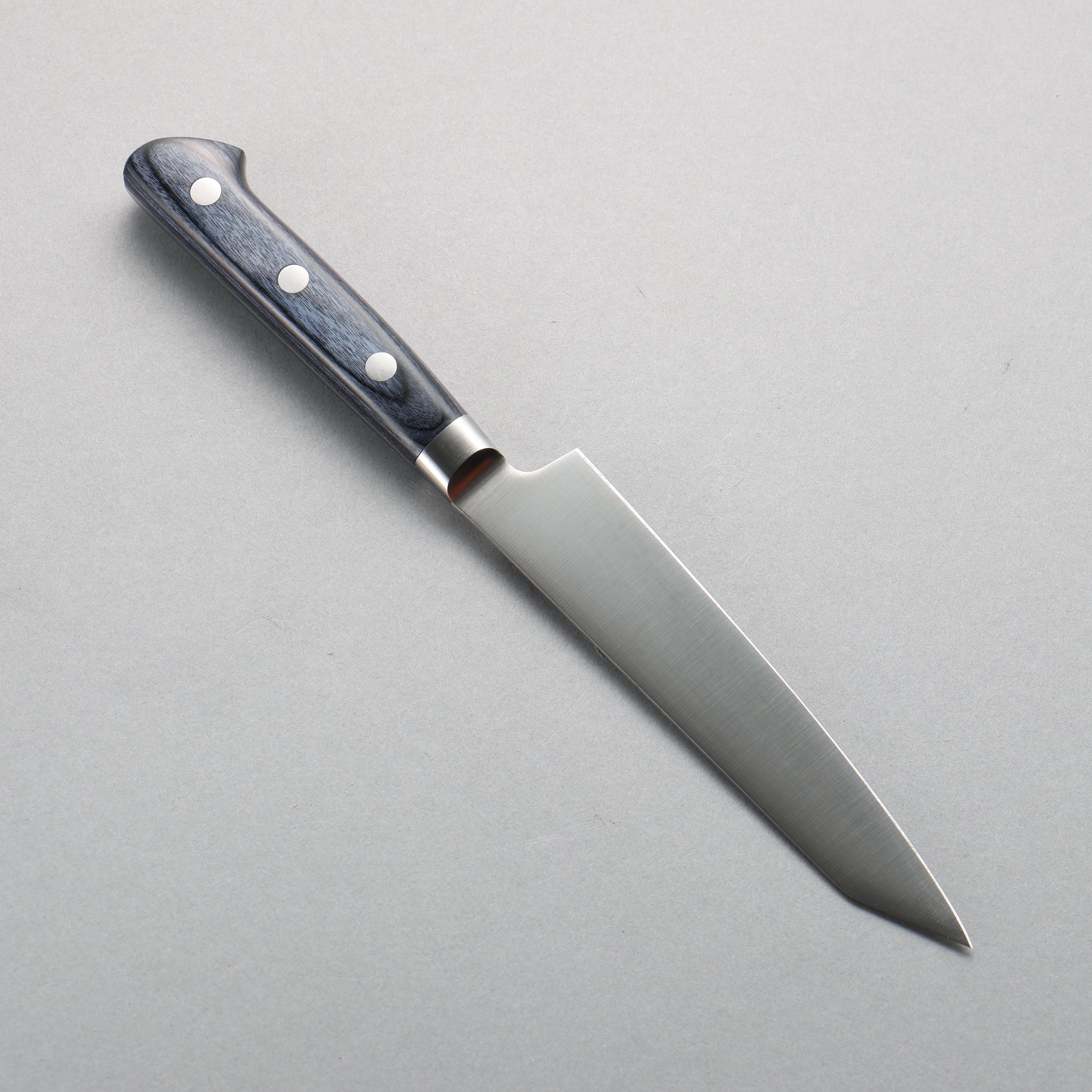 Seisuke Seiten Molybdenum Kiritsuke Petty-Utility 145mm Navy Blue Pakkawood Handle - Seisuke Knife