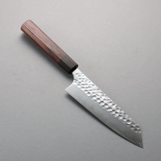 Yoshimi Kato SG2 Hammered(Maru) Bunka  170mm Rosewood (Ferrule: Ebony) Handle - Seisuke Knife