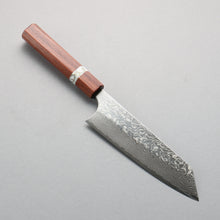  Yoshimi Kato SG2 Damascus Migaki Finished Bunka  170mm Rosewood (White Turquoise Ring) Handle - Seisuke Knife