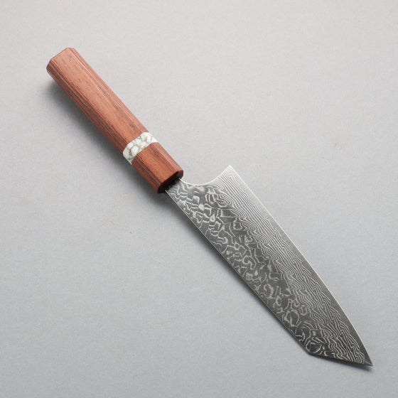 Yoshimi Kato SG2 Damascus Migaki Finished Bunka  170mm Rosewood (White Turquoise Ring) Handle - Seisuke Knife