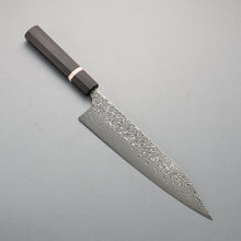  Yoshimi Kato SG2 Black Damascus Kiritsuke Gyuto  240mm Ebony (White Ring) Handle - Seisuke Knife