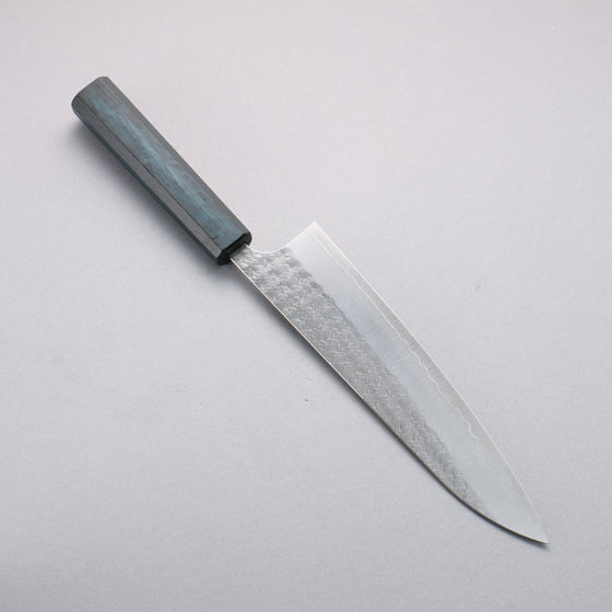 Yoshimi Kato Minamo SG2 Hammered Gyuto  210mm Oak (Indigo Dyed) Handle - Seisuke Knife