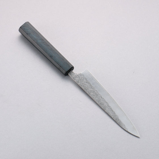 Yoshimi Kato Minamo SG2 Hammered Petty-Utility  150mm Oak (Indigo Dyed) Handle - Seisuke Knife