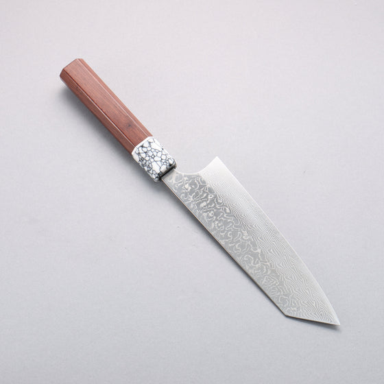 Yoshimi Kato SG2 Damascus Migaki Finished Bunka  170mm Rosewood (Ferrule: White Turquoise) Handle - Seisuke Knife