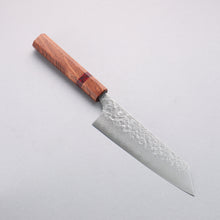  Yoshimi Kato VG10 Hammered(square) Bunka  170mm Rosewood (Red Turquoise Ring) Handle - Seisuke Knife