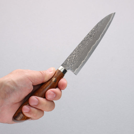 Shigeki Tanaka (No engraving) SG2 Damascus Petty-Utility  135mm Ironwood Handle - Seisuke Knife