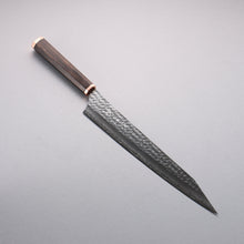  Yu Kurosaki Senko Ei SG2 Hammered Sujihiki  270mm Ebony (Copper Ferrule and End Cap) Handle - Seisuke Knife