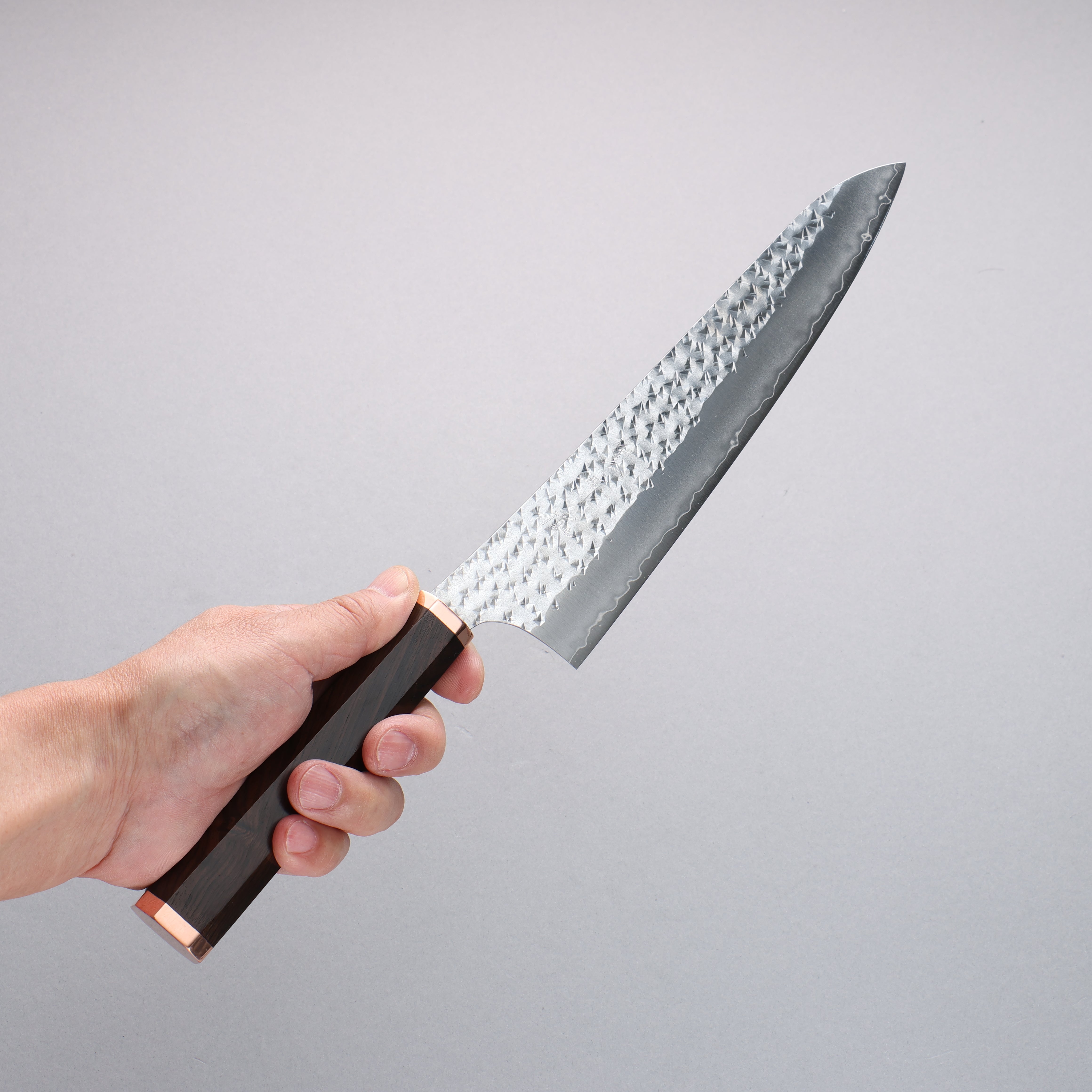Yu Kurosaki Senko Ryu SG2 Hammered Gyuto 210mm Copper & Ebony Handle
