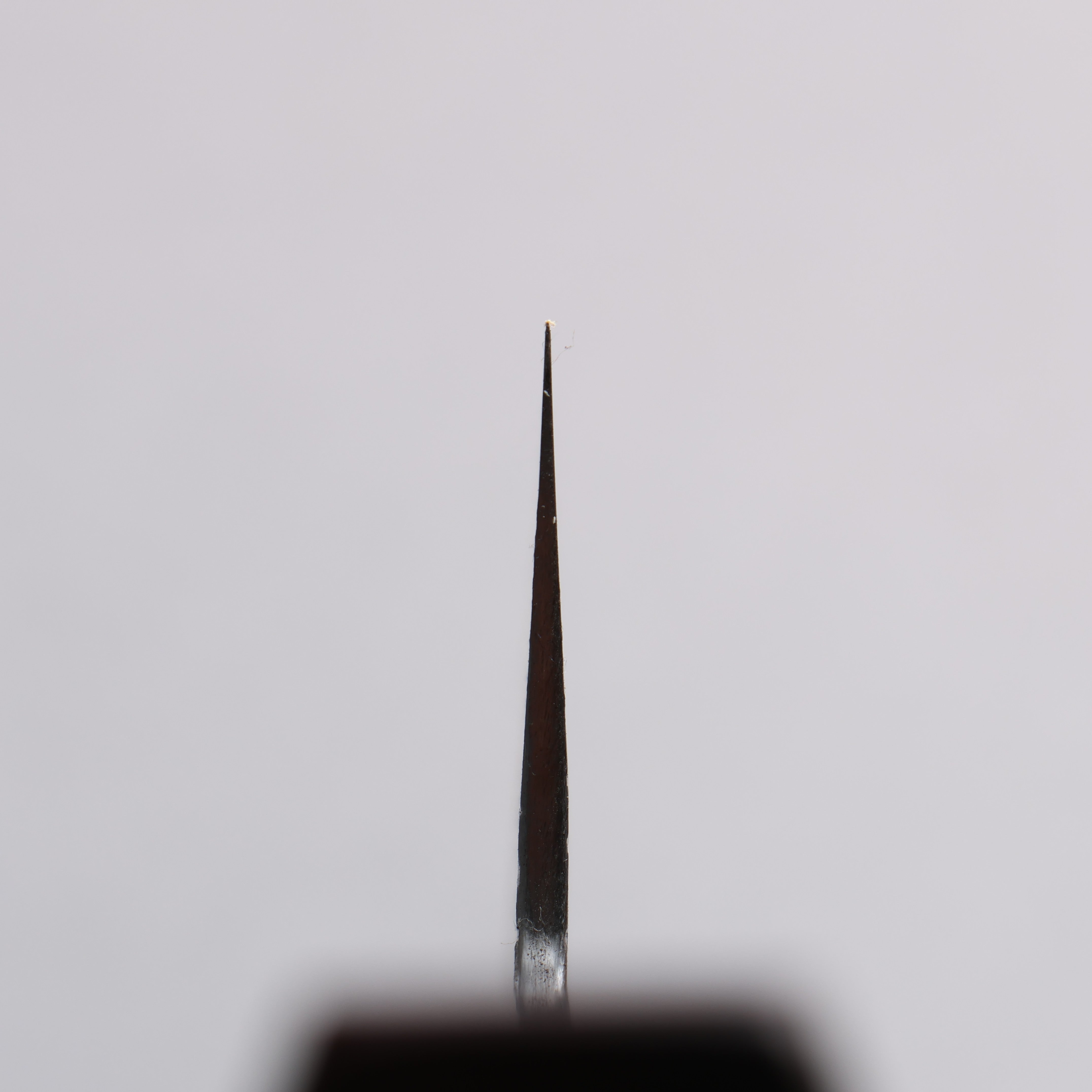 Isamitsu Abe Blue Super Hammered Black Finished Gyuto 240mm Pentagonal Purple Bombay Black Wood Handle - Seisuke Knife