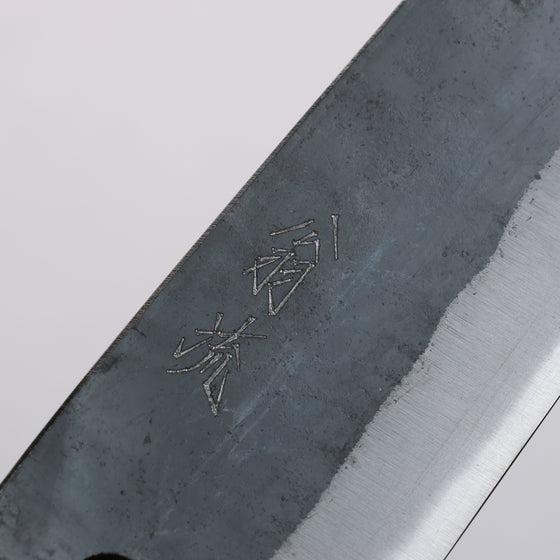 Oul Blue Steel No.2 Black Finished Bunka  170mm Oak Handle - Seisuke Knife