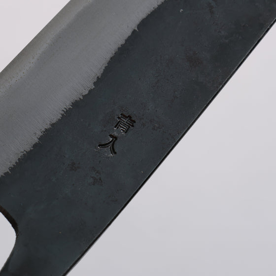 Oul Blue Steel No.2 Black Finished Bunka  170mm Oak Handle - Seisuke Knife