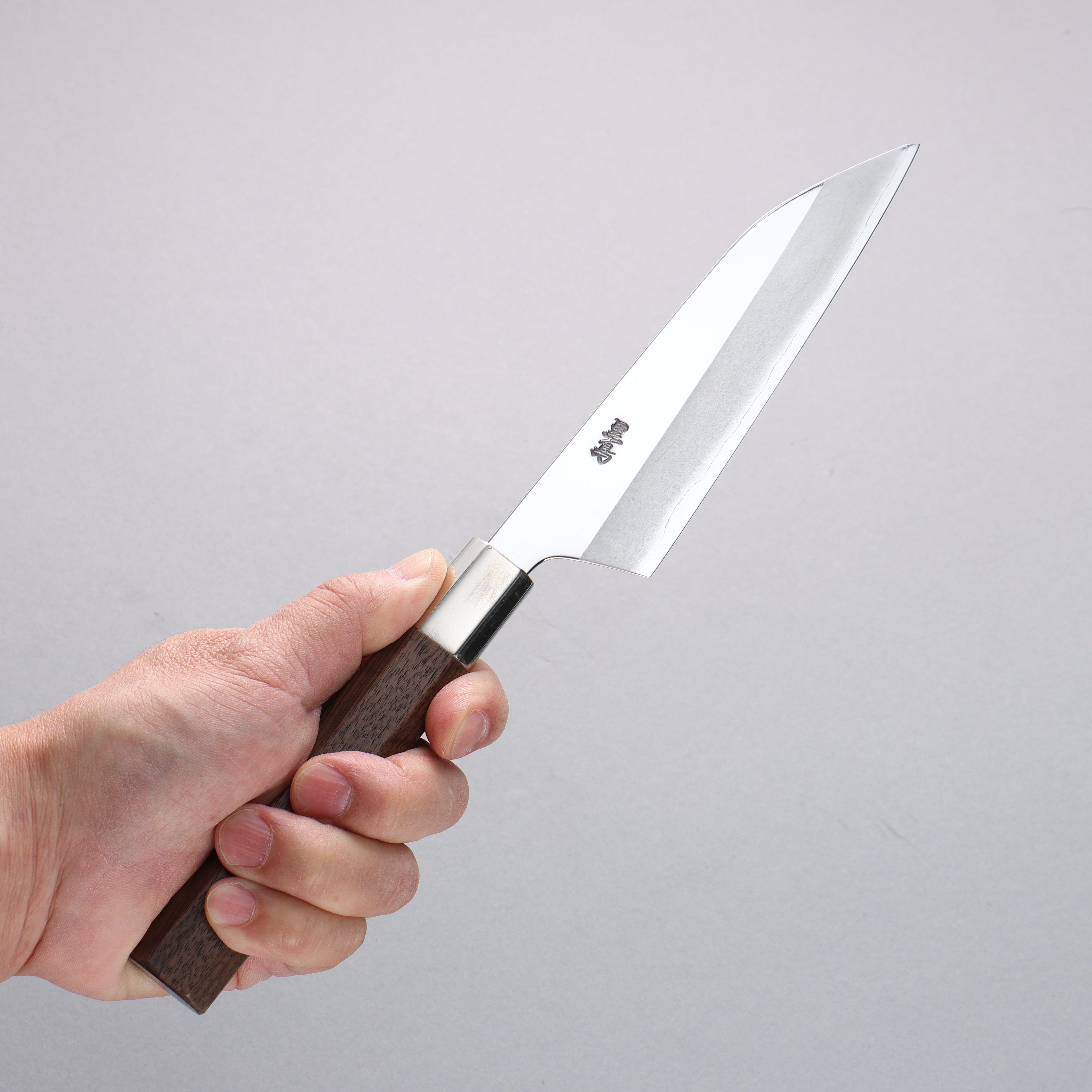 Kurotori Silver Steel No.3 Migaki Finished Petty-Utility 135mm Walnut Handle - Seisuke Knife