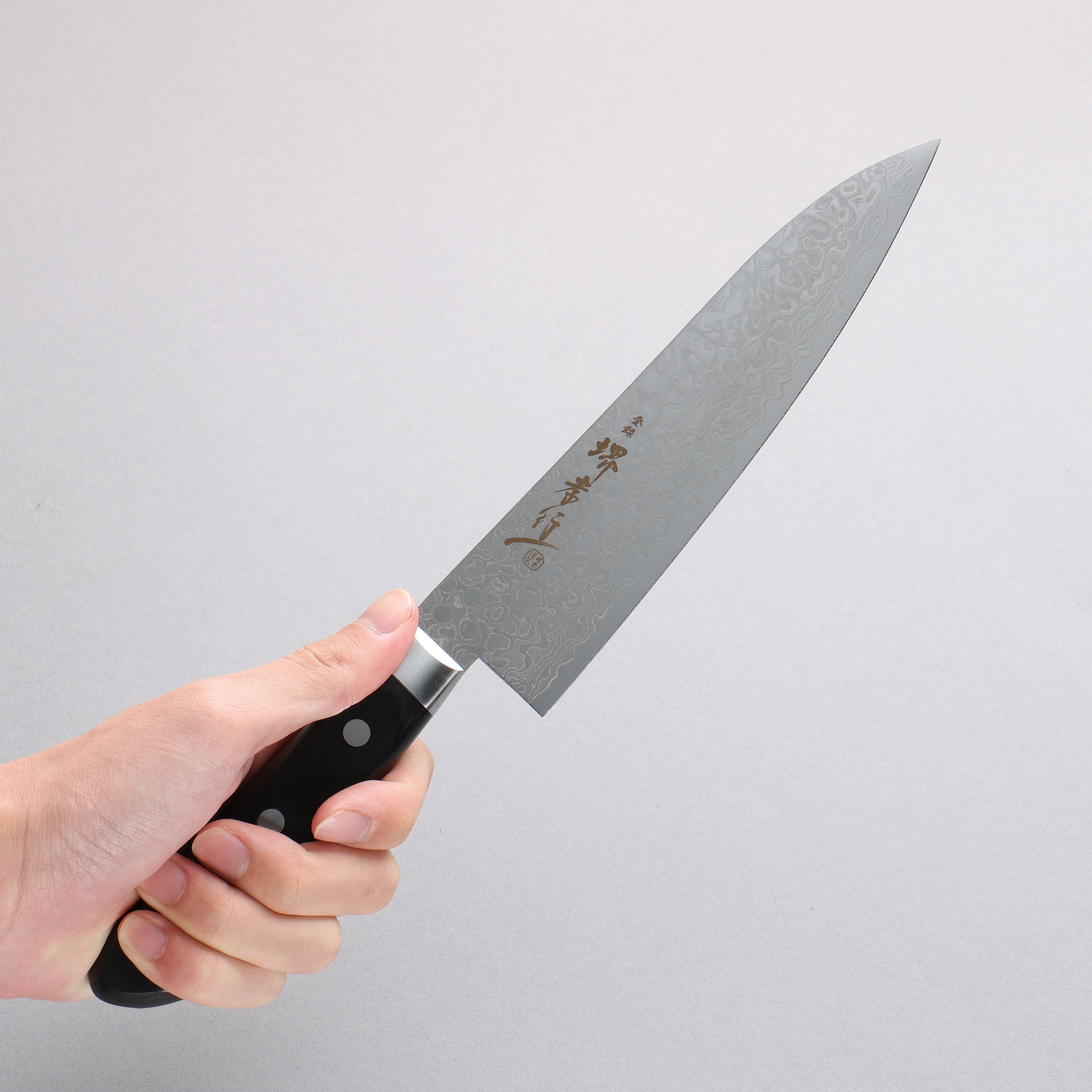 Sakai Takayuki AUS10 45 Layer Mirrored Damascus Gyuto Japanese Chef Knife 180mm - Seisuke Knife